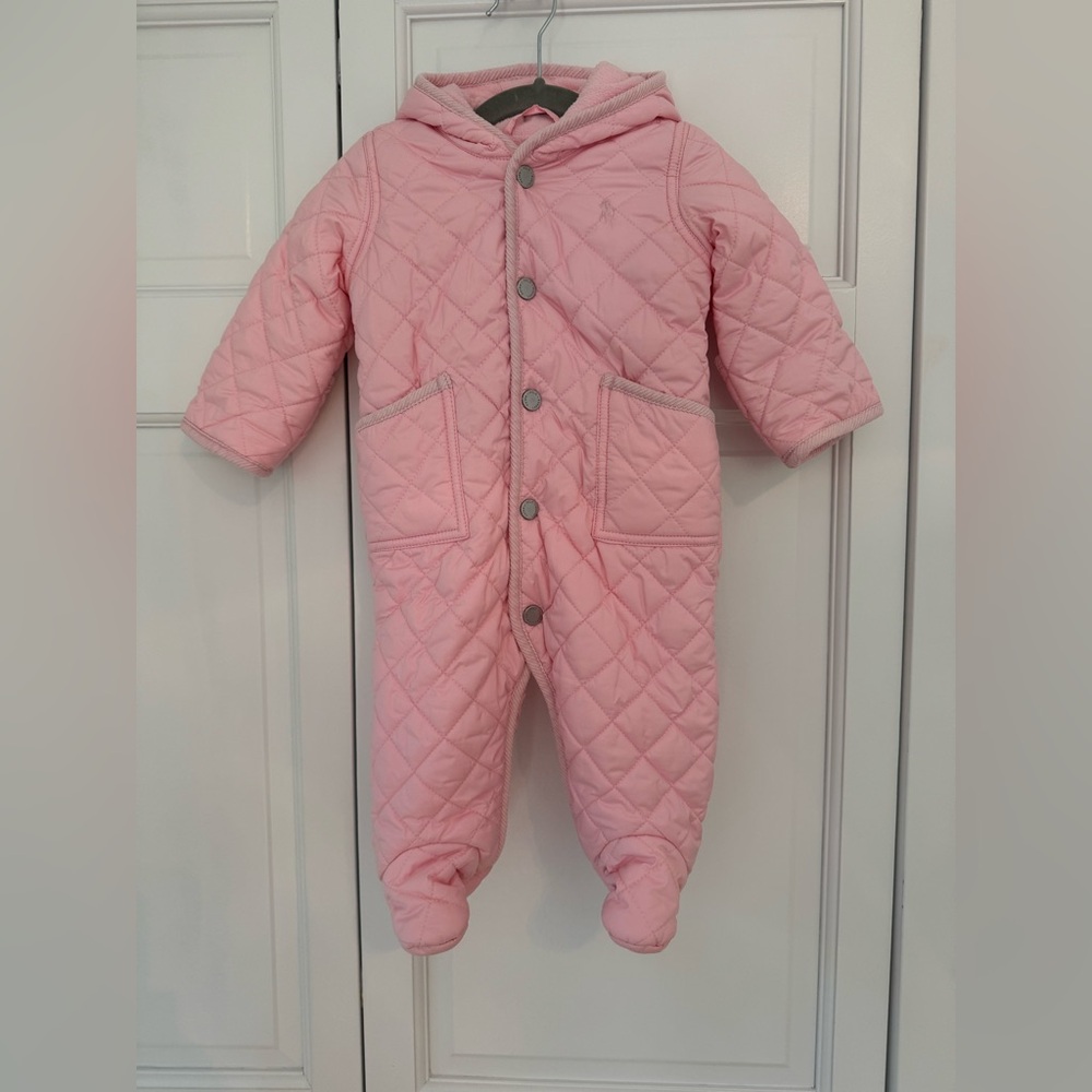 Ralph Lauren - Pink Quilted Baby Snowsuit